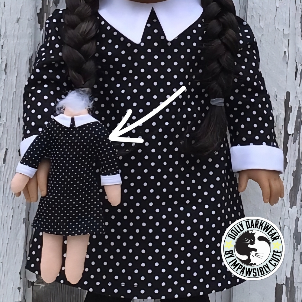 Wednesday Addams Headless Doll for American Girl Doll and Other 18 Inch Dolls